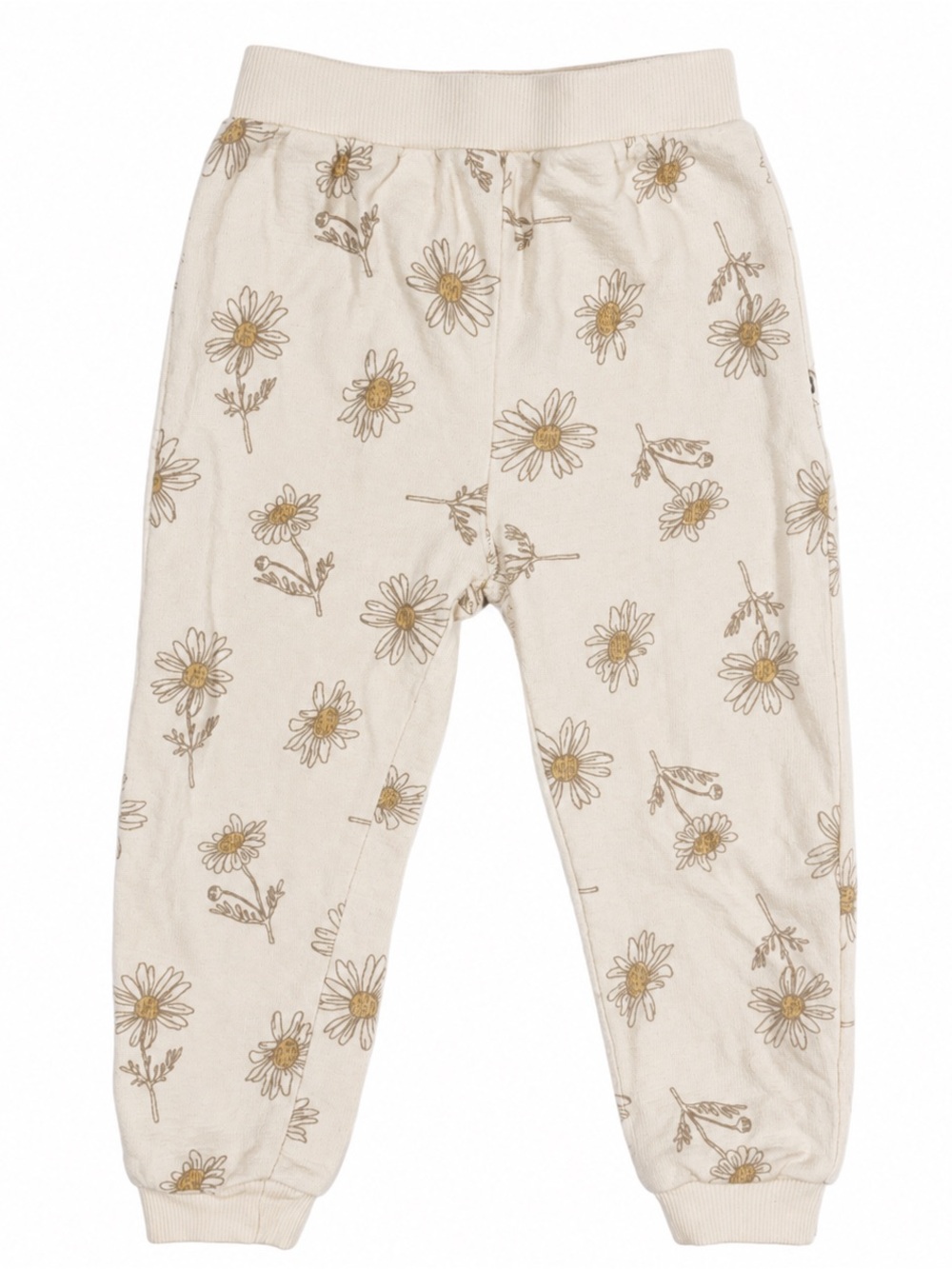 Rabbit + Bear Organic Cream Toddler sweatpants (3T)